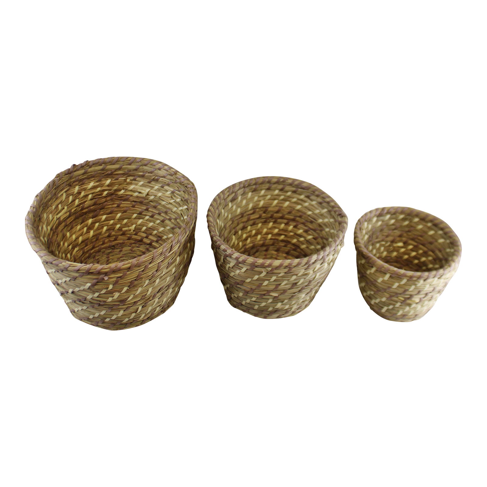 Set Of 3 Woven Grass Planters Set Of 3 Woven Grass Planters