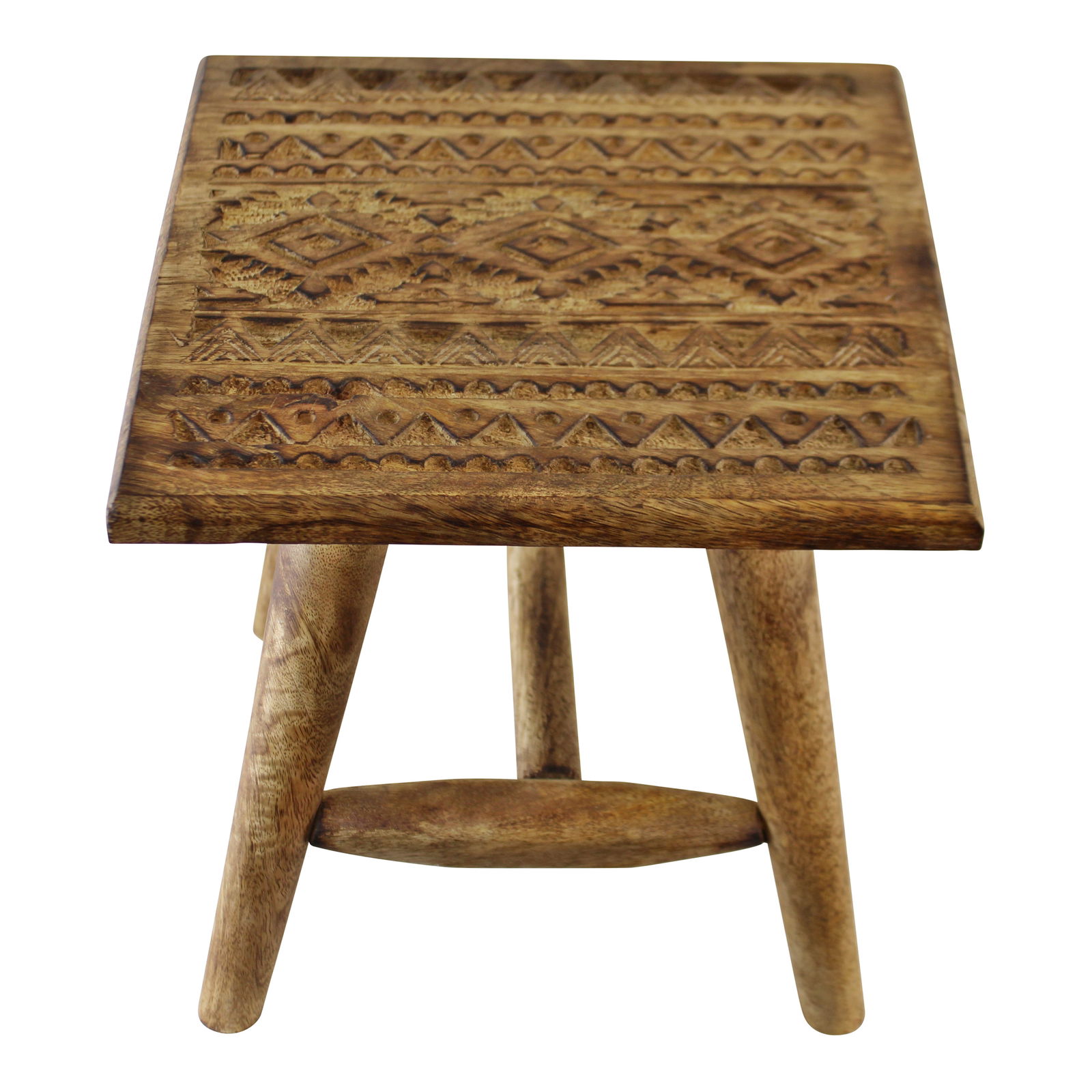 Kasbah Design Small, Hand Carved Wooden Stool Kasbah Design Small, Hand Carved Wooden Stool