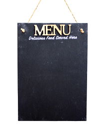 Hanging Slate Chalkboard Plaque - Menu Hanging Slate Chalkboard Plaque - Menu