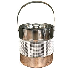 Stainless Steel Jewelled Ice Bucket W/ Handle Stainless Steel Jewelled Ice Bucket W/ Handle