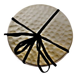 Set Of Four Hammered Silver Coloured Coasters Set Of Four Hammered Silver Coloured Coasters