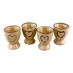 Set Of 4 Heart Range Ceramic Egg Cups Set Of 4 Heart Range Ceramic Egg Cups