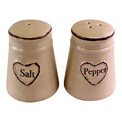 Heart Range Ceramic Salt & Pepper Pots Heart Range Ceramic Salt & Pepper Pots