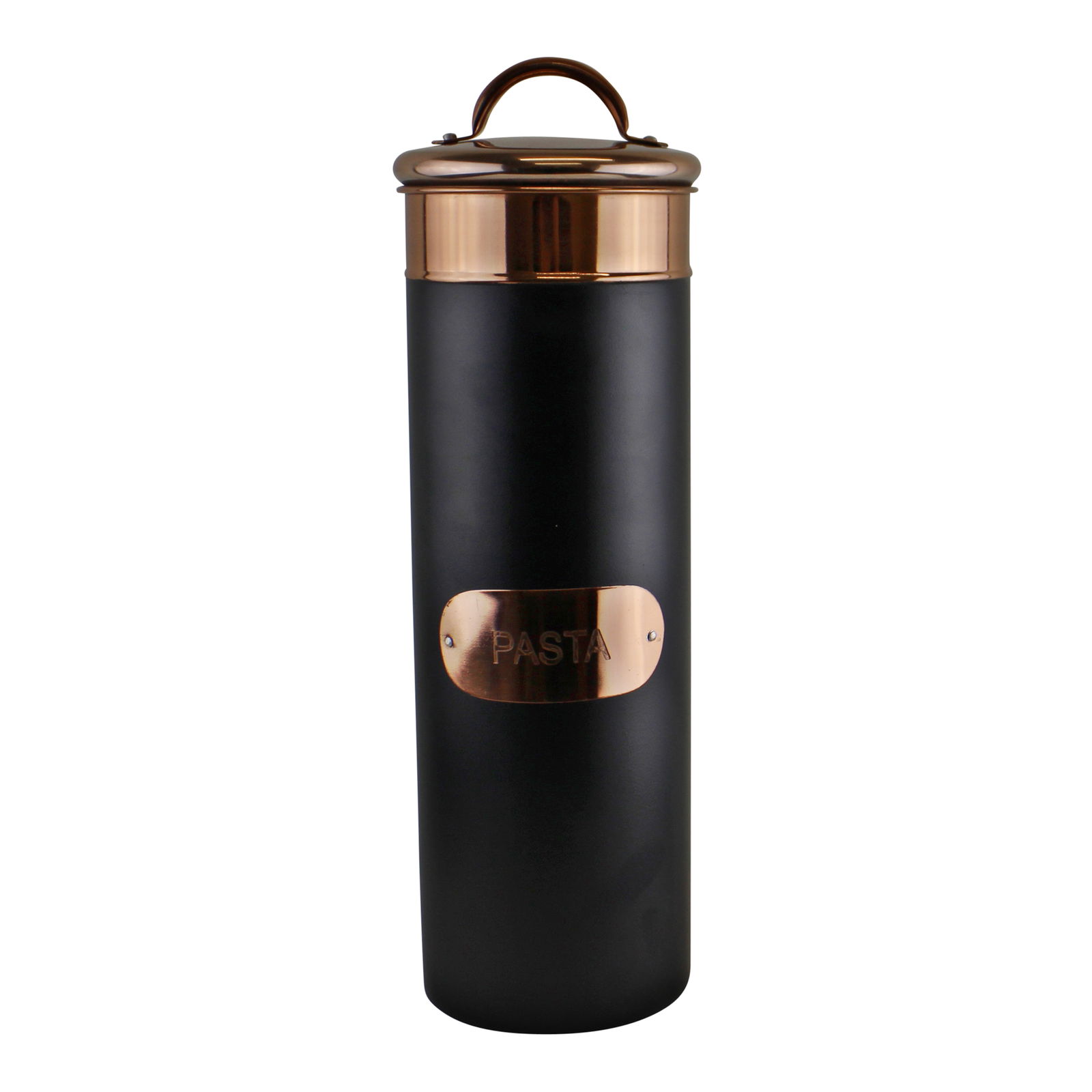 Black & Copper Metal Pasta Tin Black & Copper Metal Pasta Tin