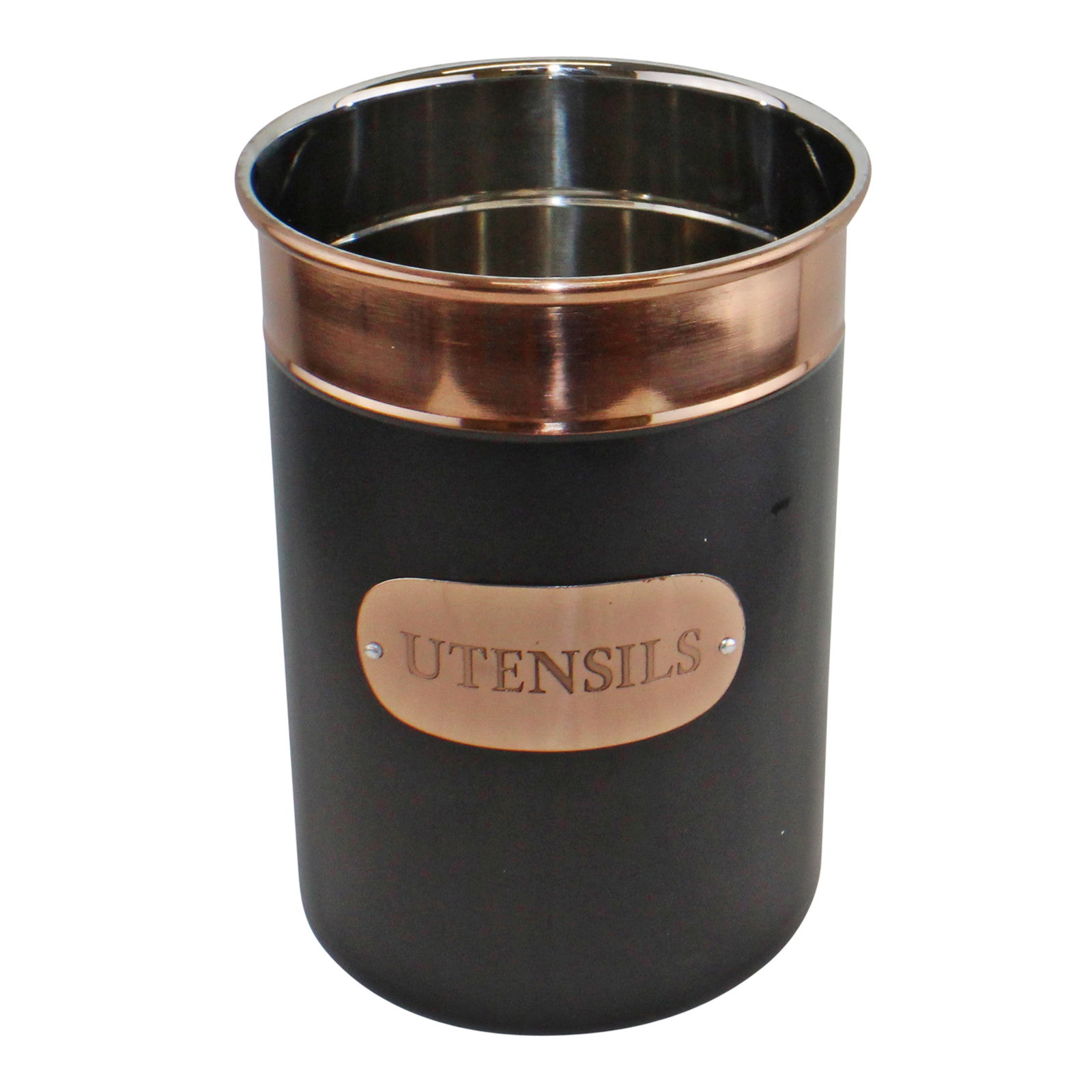 Black & Copper Utensil Pot Black & Copper Utensil Pot