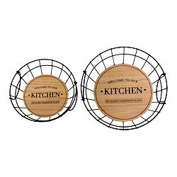 Set Of 2 Wire Kitchen Baskets Set Of 2 Wire Kitchen Baskets