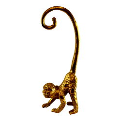 Large Gold Metal Monkey Banana Holder Large Gold Metal Monkey Banana Holder
