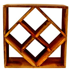 Small Mango Wood Wine Rack, Holds 4 Bottles Small Mango Wood Wine Rack, Holds 4 Bottles