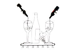 Wall Mounted Black Wire Wine Bottle & Glass Holder Wall Mounted Black Wire Wine Bottle & Glass Holder