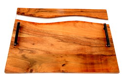 Acacia Wood Tray With Handles Acacia Wood Tray With Handles