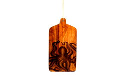 Octopus Engraved Wooden Cheese Board Octopus Engraved Wooden Cheese Board