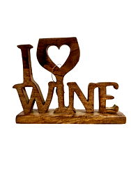 I Love Wine Wooden Decoration 31cm I Love Wine Wooden Decoration 31cm