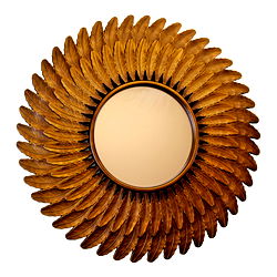Bronze Effect Feather Frame Mirror Bronze Effect Feather Frame Mirror