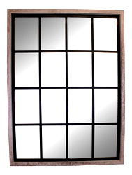 Grey Window Style Wall Mirror 60x80cm Grey Window Style Wall Mirror 60x80cm
