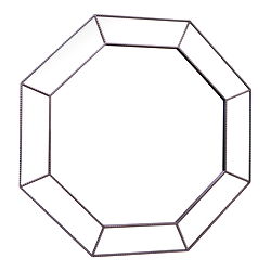 Large Silver Hexagonal Mirror, 61cm Large Silver Hexagonal Mirror, 61cm