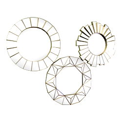 Set of 3 Geometric Style Mirrors Set of 3 Geometric Style Mirrors