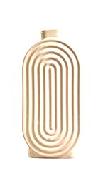White Ribbed Oval Vase White Ribbed Oval Vase