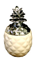 Small White And Silver Pineapple Trinket Store Small White And Silver Pineapple Trinket Store