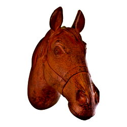 Wall Hanging Horses Head Bust In Rust Finish Wall Hanging Horses Head Bust In Rust Finish