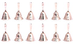 Case of 12 Silver Metal Hand Bells Case of 12 Silver Metal Hand Bells