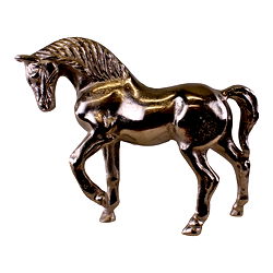 Silver Metal Horse Ornament, 23cm Tall Silver Metal Horse Ornament, 23cm Tall
