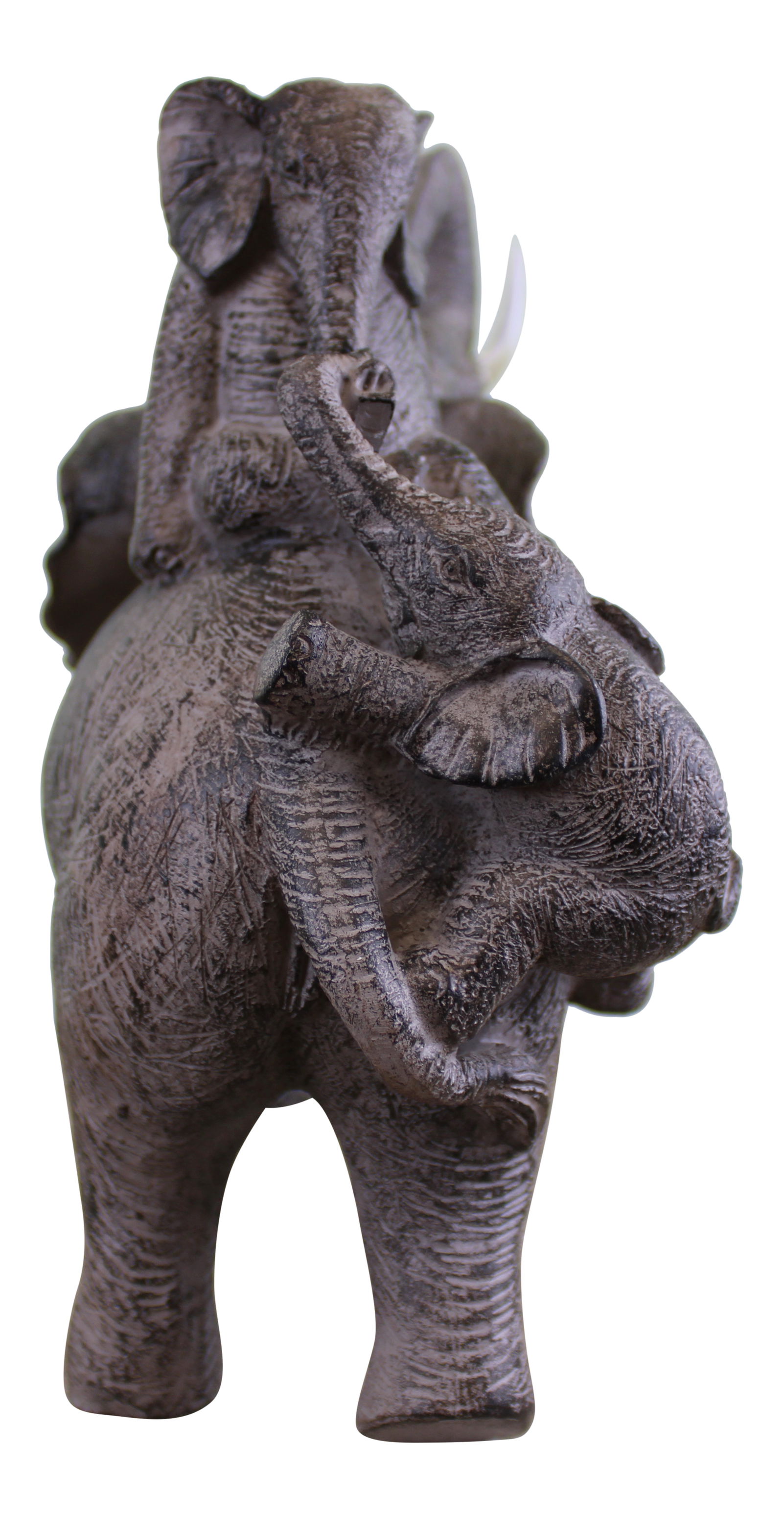 Climbing Elephants Ornament with Natural Effect Climbing Elephants Ornament with Natural Effect