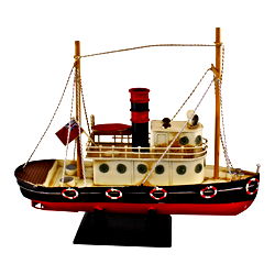 Vintage Style Metal Ship Ornament Vintage Style Metal Ship Ornament