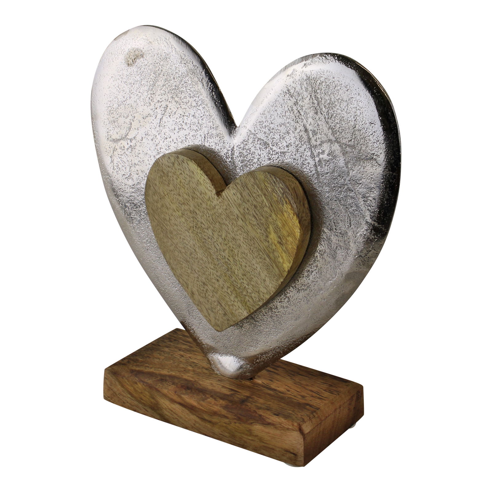 Large Metal and Wood Standing Heart Decoration Large Metal and Wood Standing Heart Decoration