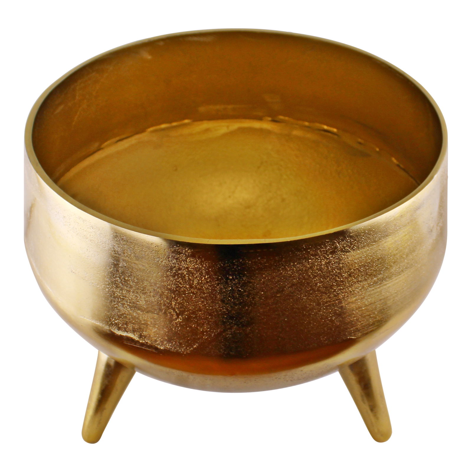 Gold Metal Planter/Bowl With Feet, 35cm Gold Metal Planter/Bowl With Feet, 35cm