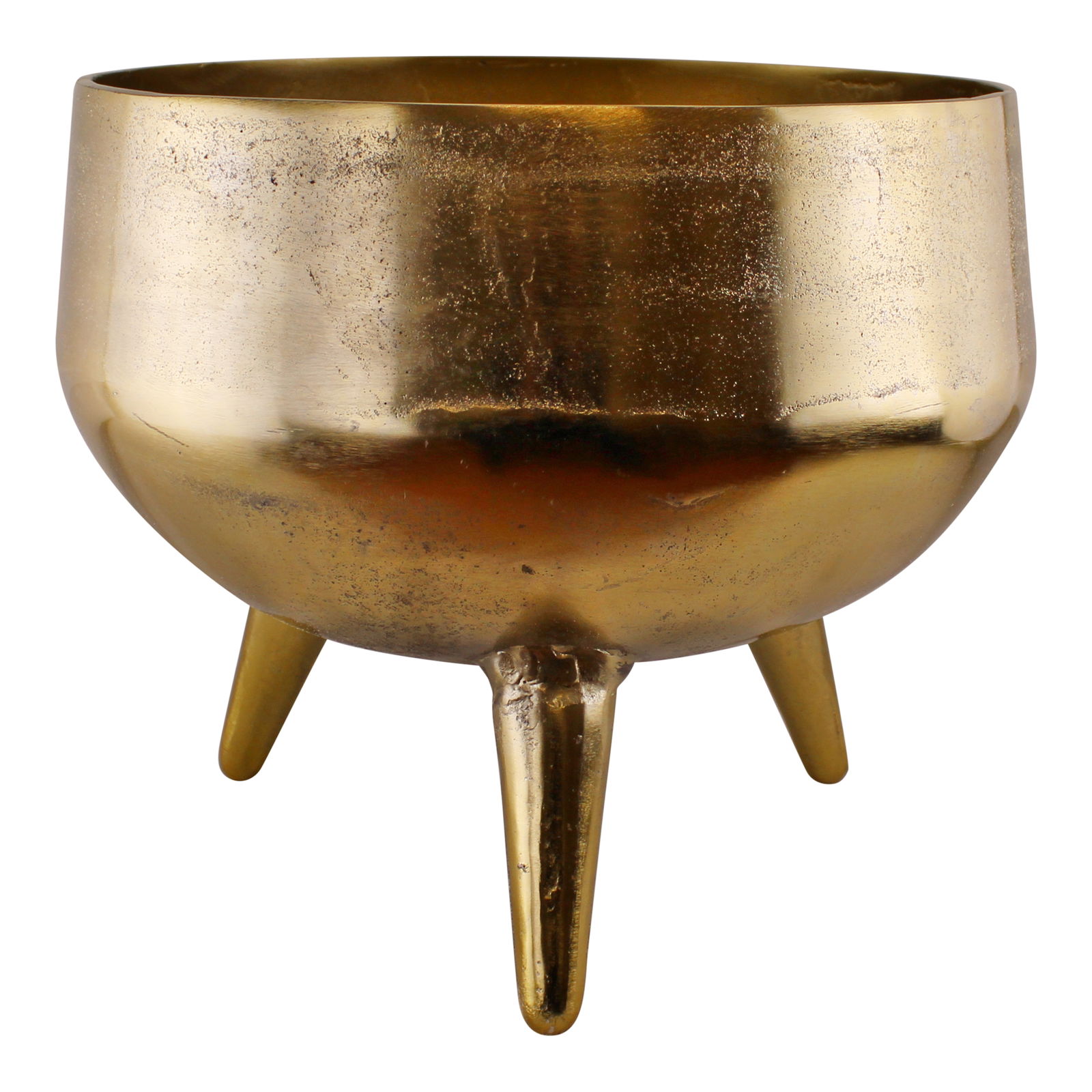 Gold Metal Planter/Bowl With Feet, 35cm Gold Metal Planter/Bowl With Feet, 35cm