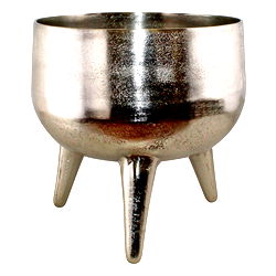 Silver Metal Planter/Bowl With Feet, 27cm Silver Metal Planter/Bowl With Feet, 27cm