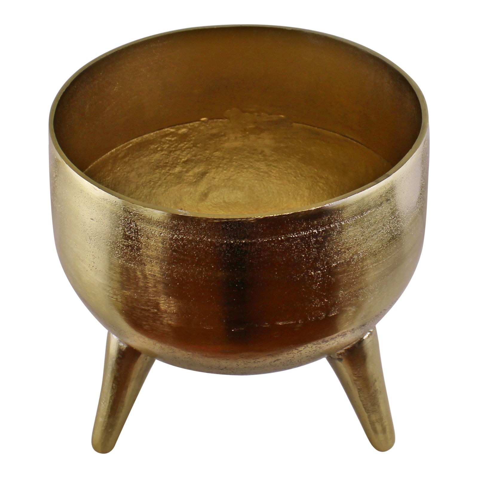 Gold Metal Planter/Bowl With Feet, 27cm Gold Metal Planter/Bowl With Feet, 27cm