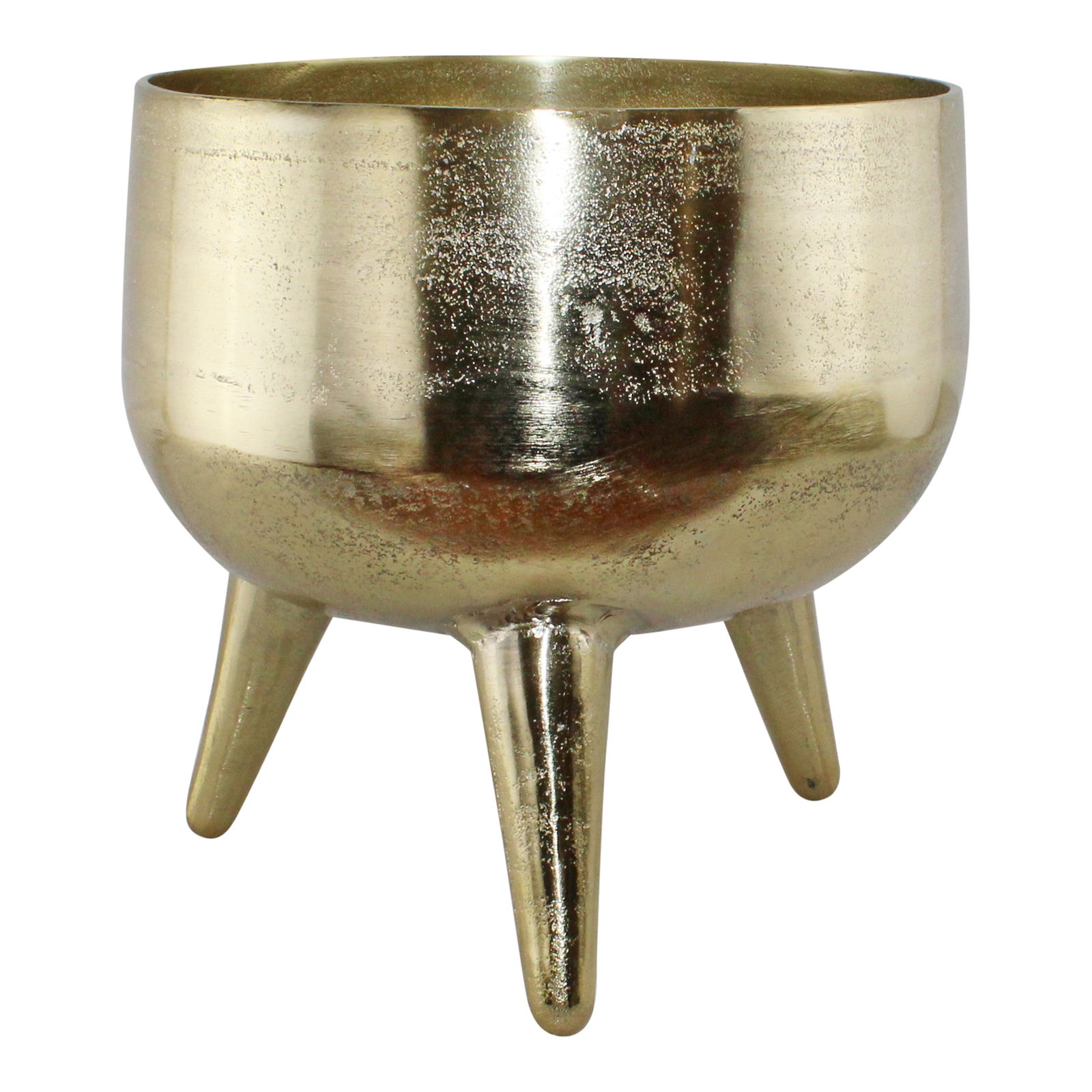 Gold Metal Planter/Bowl With Feet, 27cm Gold Metal Planter/Bowl With Feet, 27cm