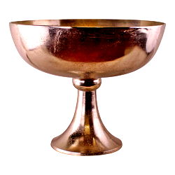 Silver Metal Bowl On Stand, 35x29cm Silver Metal Bowl On Stand, 35x29cm