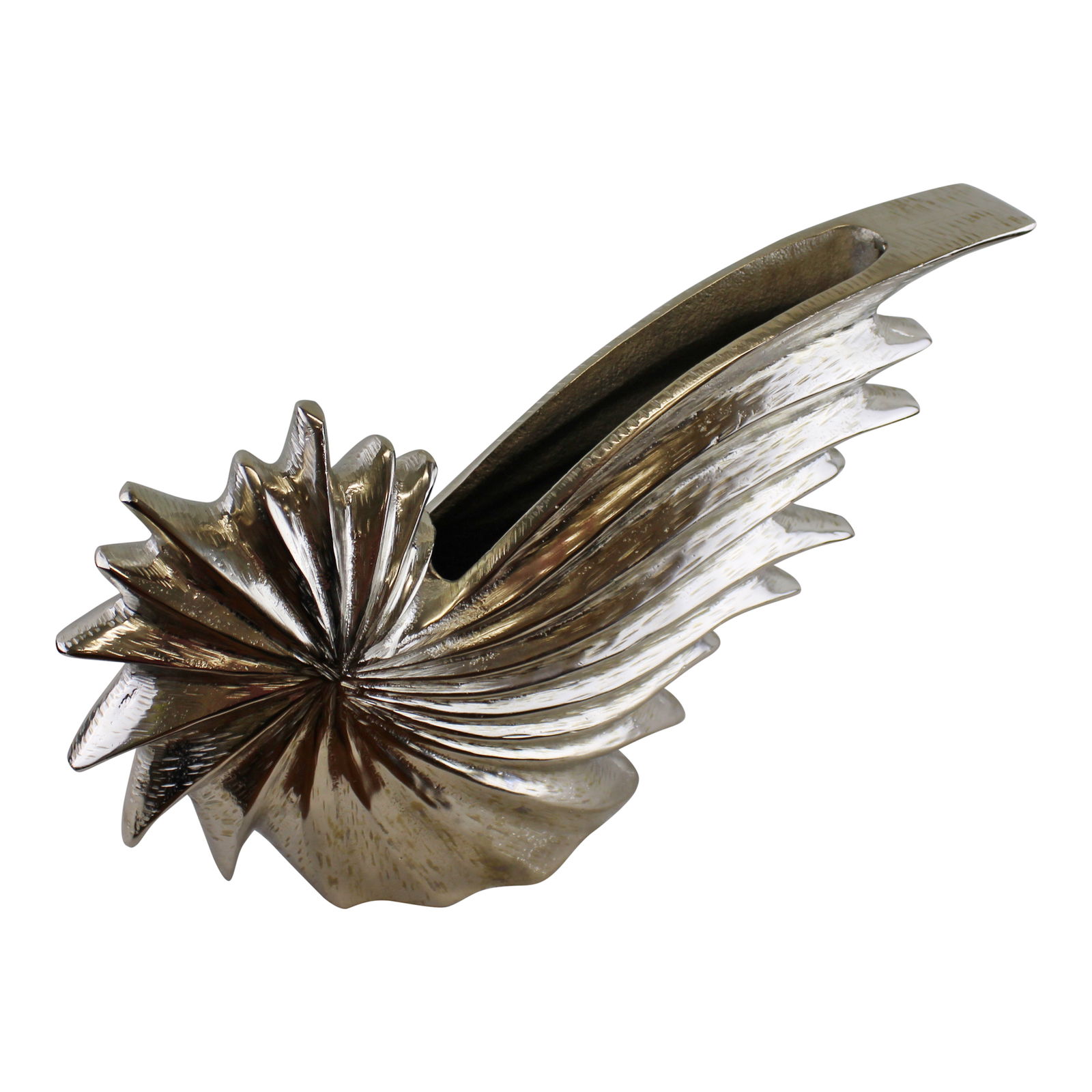 Small Silver Metal Star Burst Vase Small Silver Metal Star Burst Vase