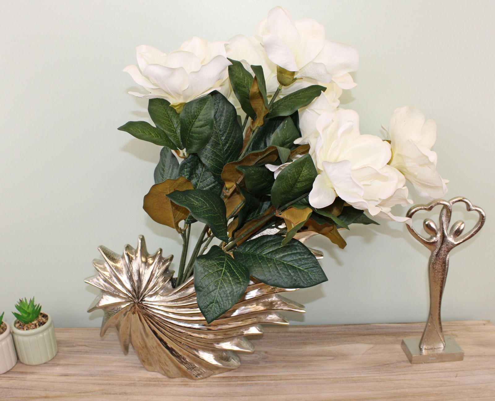 Small Silver Metal Star Burst Vase Small Silver Metal Star Burst Vase