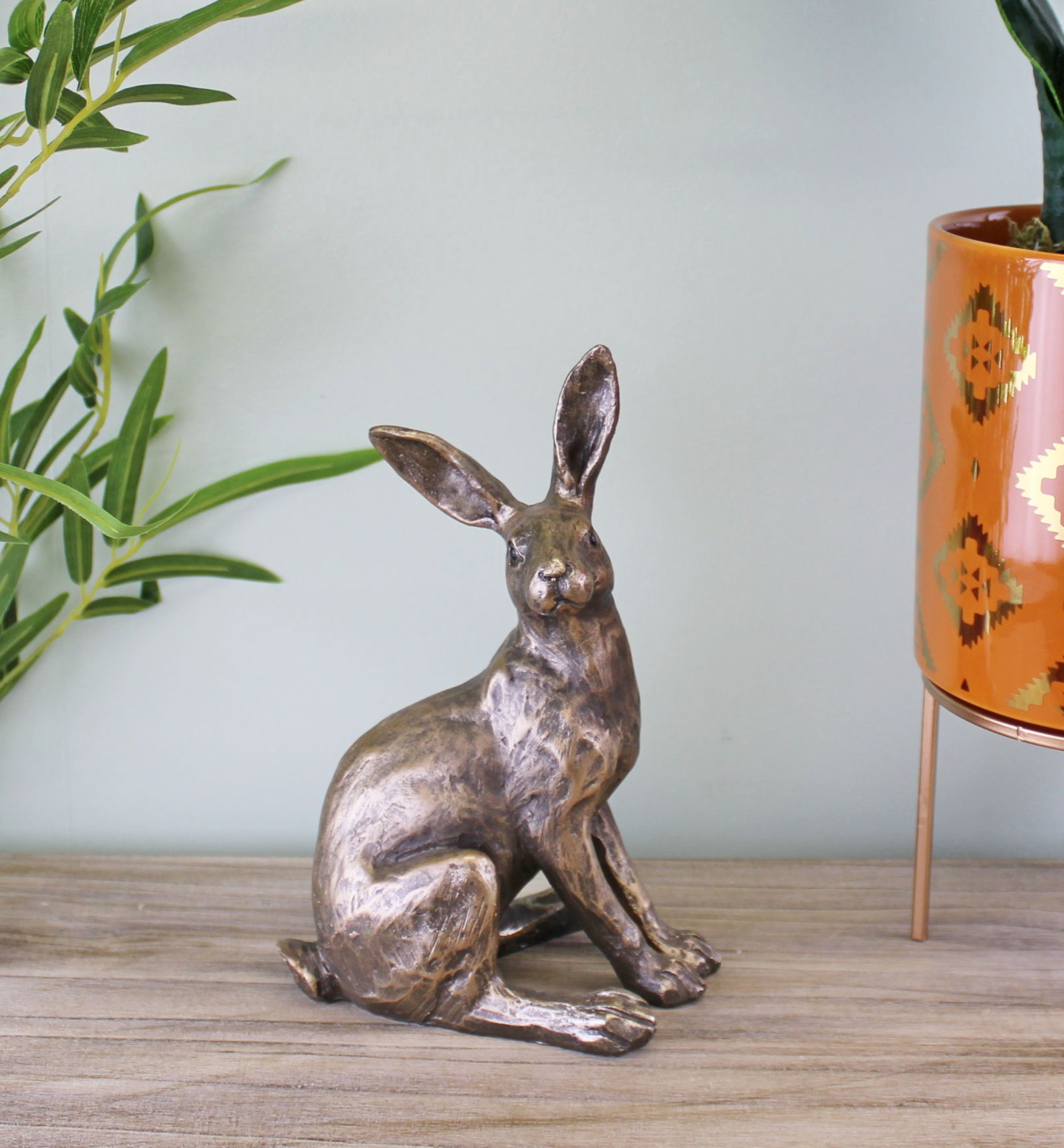 Gold Resin Sitting Rabbit Ornament Gold Resin Sitting Rabbit Ornament
