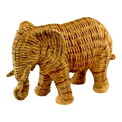 Woven Style Elephant Ornament Woven Style Elephant Ornament