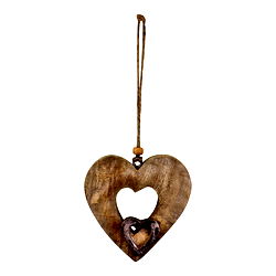 Small Wooden Cut Out Heart Decoration Small Wooden Cut Out Heart Decoration