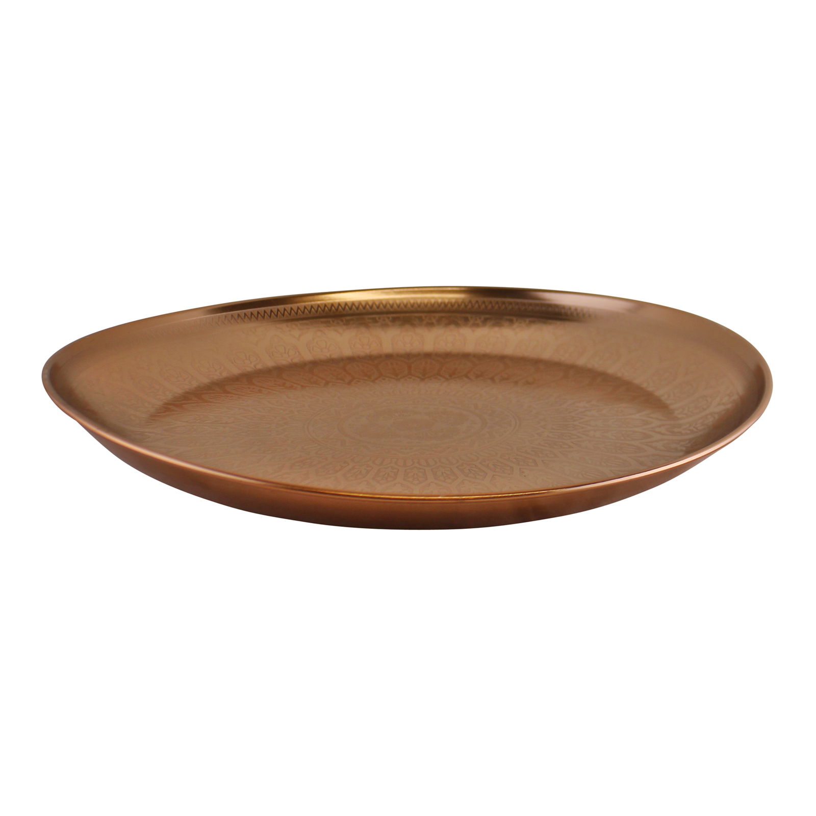 Decorative Copper Metal Tray With Etched Design Decorative Copper Metal Tray With Etched Design