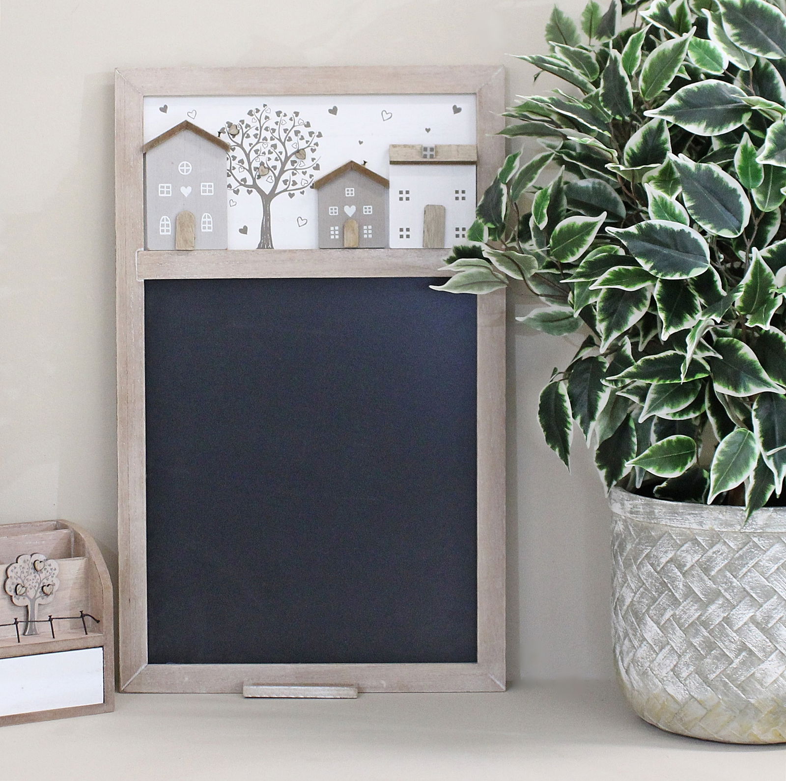 Wall Mounted Blackboard, Wooden Houses Design Wall Mounted Blackboard, Wooden Houses Design