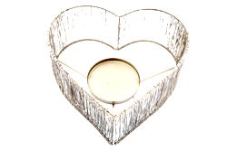 Silver Heart Candle Holder Silver Heart Candle Holder
