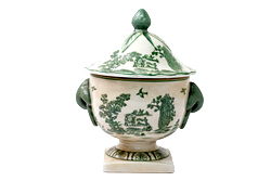Ceramic Green Parrot Palm Willow Urn 28cm Ceramic Green Parrot Palm Willow Urn 28cm