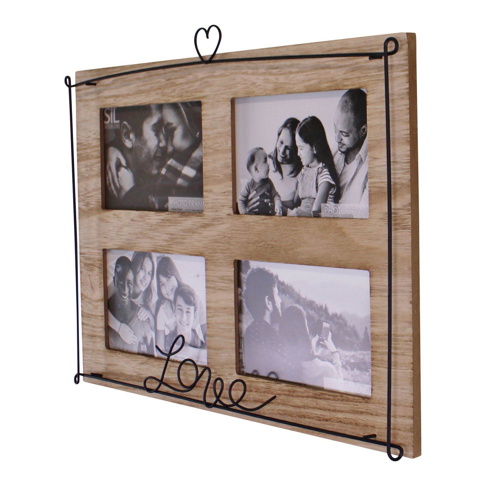 Multi Photo Frame, Holds 4 Photos, Love Design Multi Photo Frame, Holds 4 Photos, Love Design