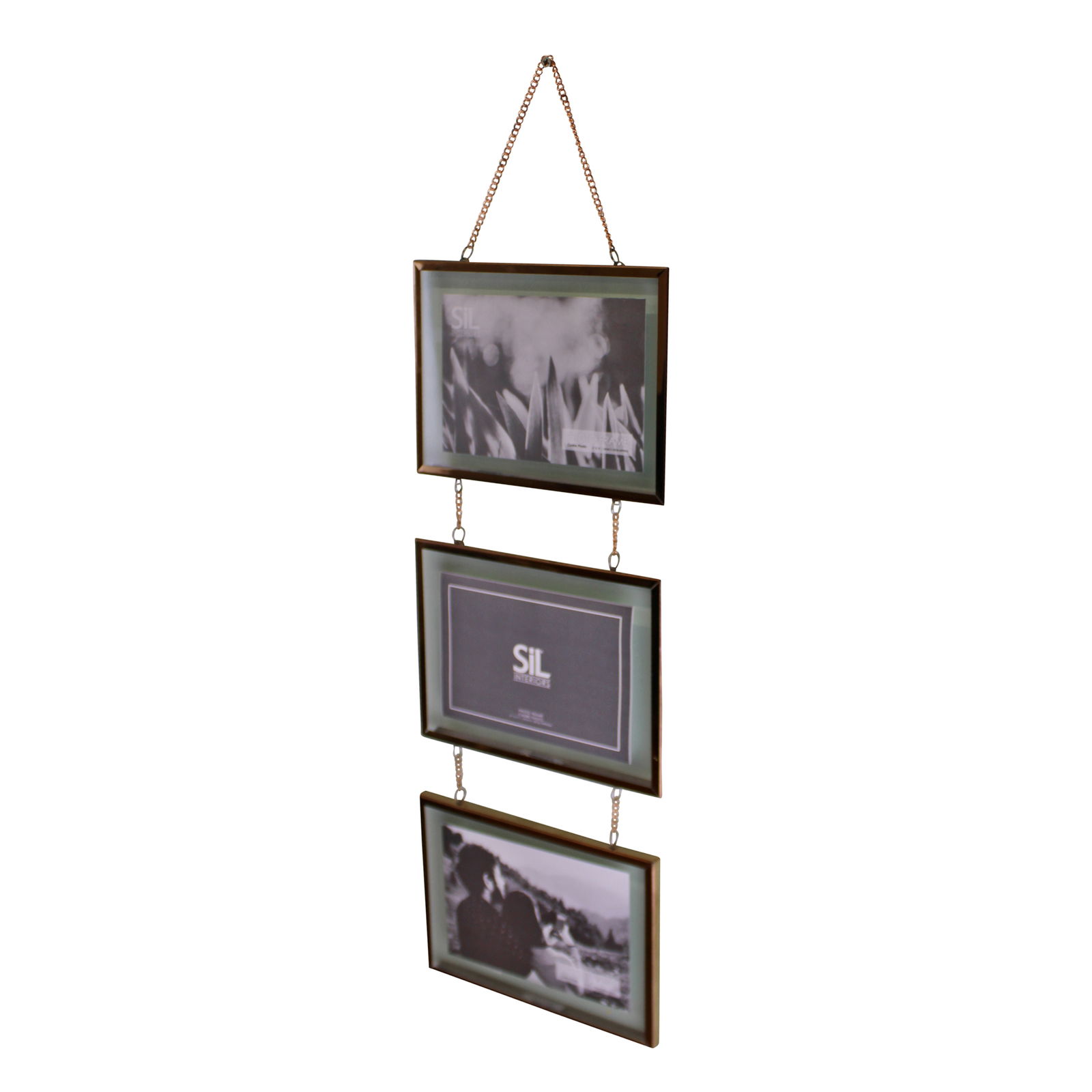 Rose Gold Metal Triple Hanging Photos Frames Rose Gold Metal Triple Hanging Photos Frames