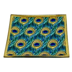 Small Peacock Trinket Dish, 10x10cm. Small Peacock Trinket Dish, 10x10cm.