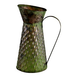 Zinc Jug Planter In Green Zinc Jug Planter In Green