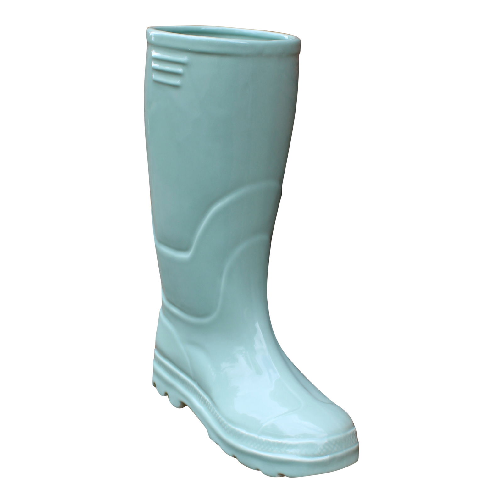 Ceramic Wellington Boot Planter Green 36cm Ceramic Wellington Boot Planter Green 36cm