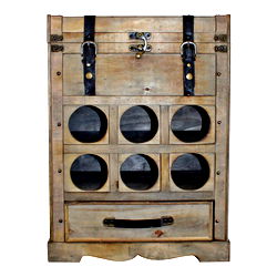 Large Chest Style Wine Holder With Storage Large Chest Style Wine Holder With Storage