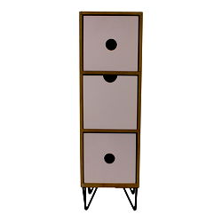 3 Drawer Trinket Unit with Wire Legs, Vertical Style 3 Drawer Trinket Unit with Wire Legs, Vertical Style